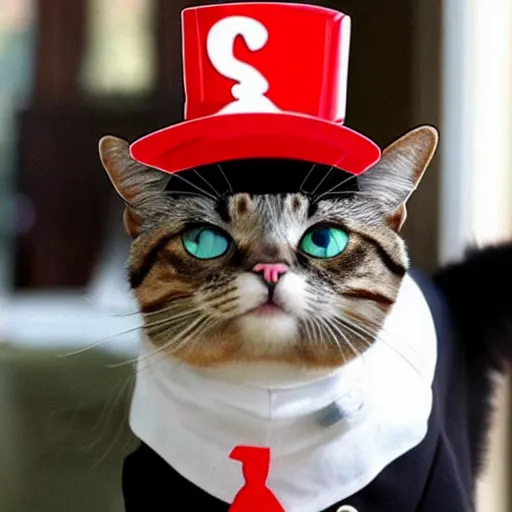 Image similar to Extremely cute!!! cat as the monopoly man