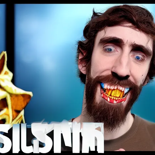 Image similar to asmongold, hyper realisitic, photograph, high detail, 8 k, youtube thumbnail