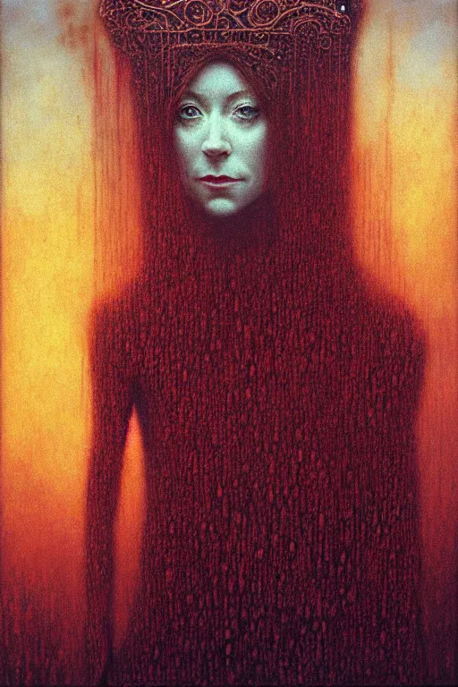 Image similar to alyson hannigan as princess by beksinski