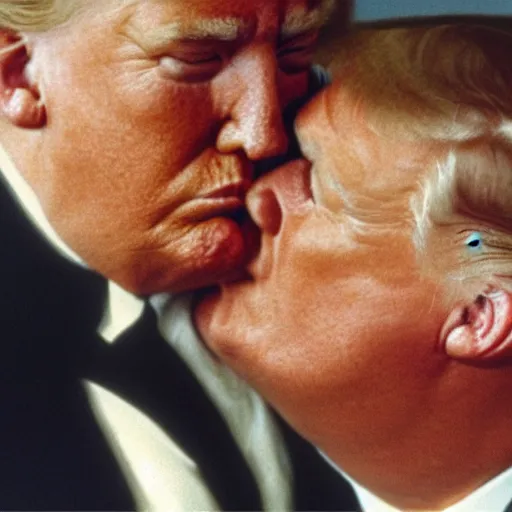 Image similar to still of donald trump kissing adolf hitler, renaissance painting