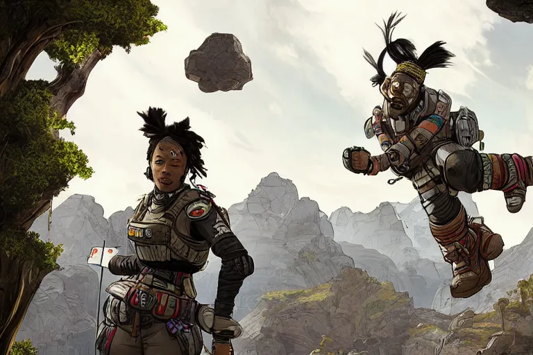 Image similar to portrait of an Apex Legends character By Emmanuel Lubezki