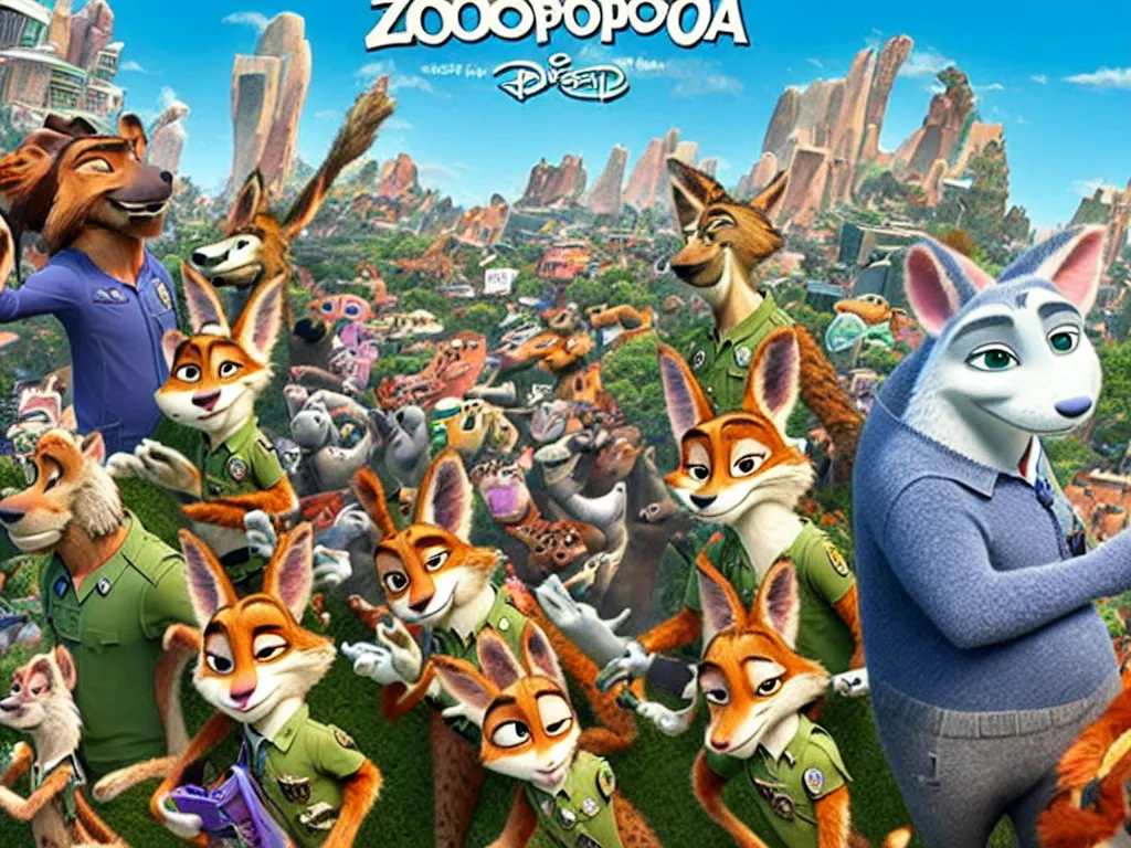 KREA - a scene of animal character in the class room, zootopia 2