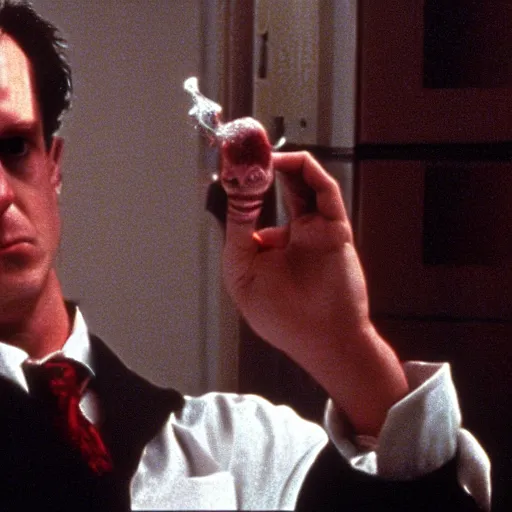 Prompt: Mad Scientist in American Psycho (1999)