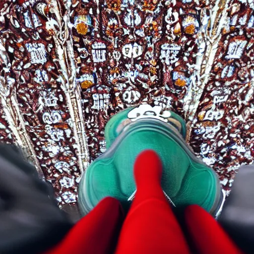 Image similar to pov of sitting on a throne and looking down at your people.