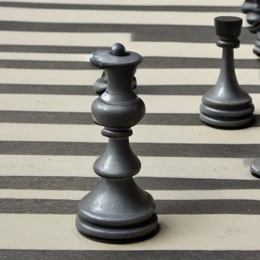 Image similar to brutalist style chess pieces