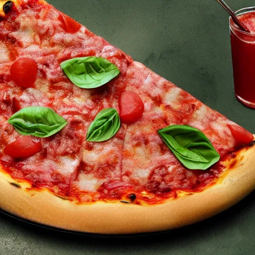 Image similar to italian pizza with watermelon, hyper realistic, 4 k, hyper detail, style by steve mccury and annie leibovitz and chindy sherman