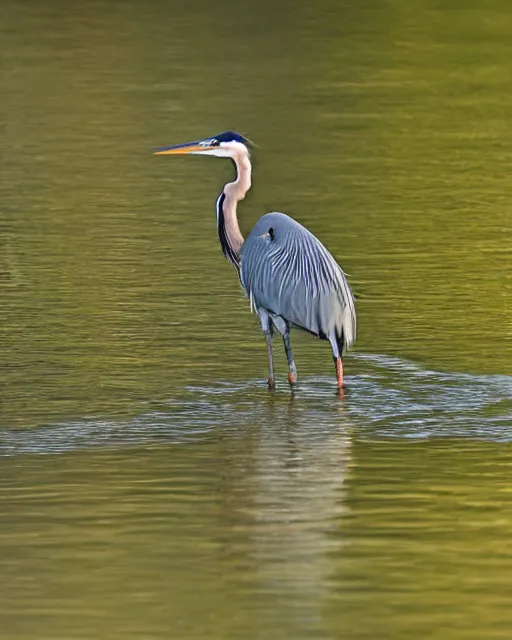 Image similar to 'a full view of a heron typing on a laptop', zoomed out, zoomed out, zoomed out