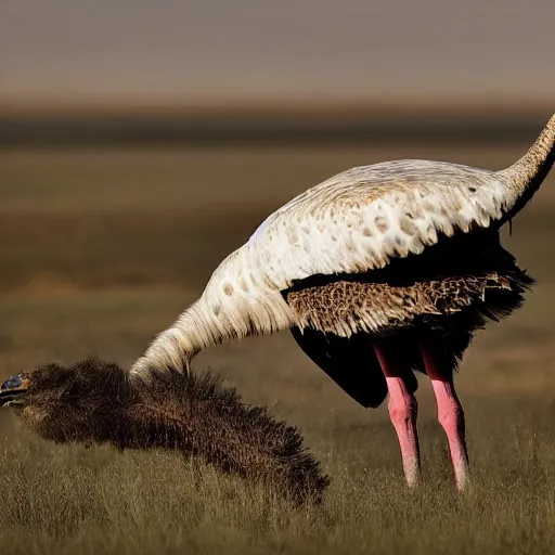 Image similar to a hybrid between an ostrich and an eagle, photography, award - winning, national geographic channel, 8 k