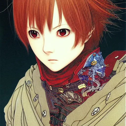 Image similar to prompt : portrait of final fantasy character painted in miyazaki color style drawn by katsuhiro otomo and takato yamamoto, inspired by fables, china doll face, smooth face feature, intricate oil painting, high detail, sharp high detail, manga and anime 2 0 0 0