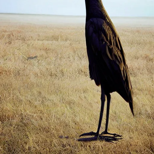 Image similar to award winning national geographic photo of a very tall bird