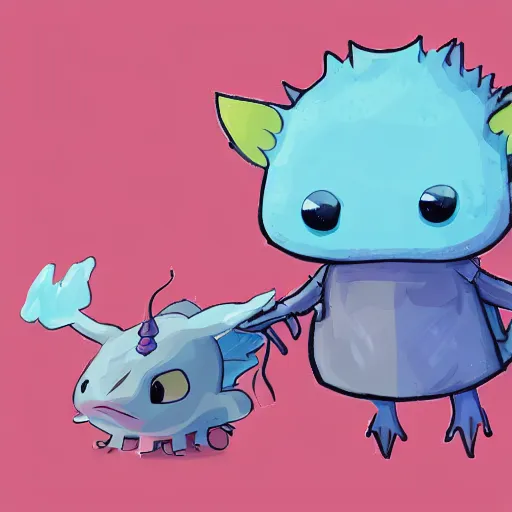 Image similar to a cute axolotl dressed as a wizard, trending on artstation