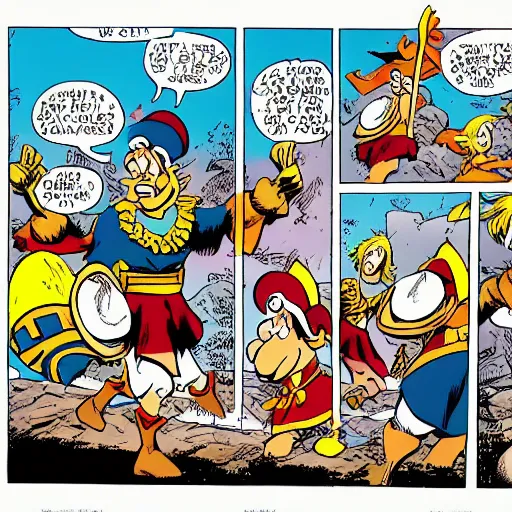 Image similar to A splash panel from Astérix