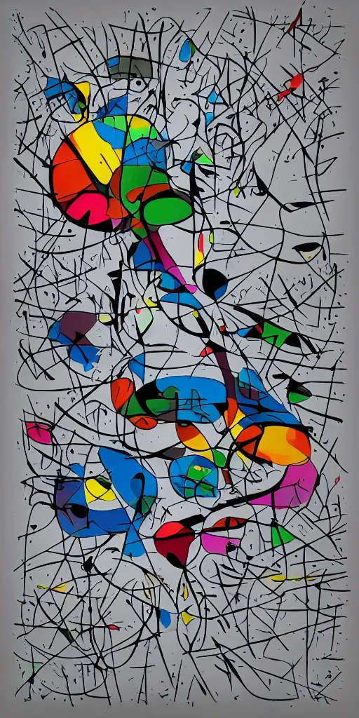 Image similar to minimalistic graffiti masterpiece, minimalism, 3d abstract render overlayed, black background, psychedelic therapy, artwork by joan miro, trending on ArtStation, ink splatters, pen lines, incredible detail, creative, positive energy, happy, unique, negative space, face, artgerm