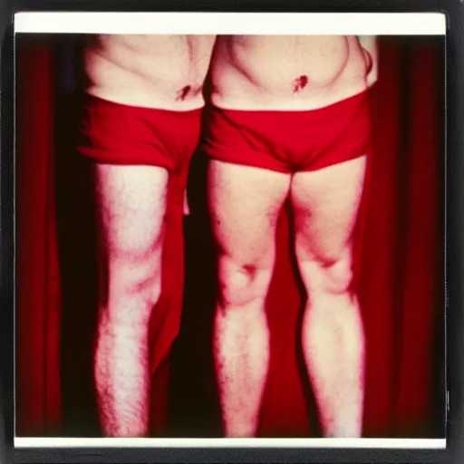 Image similar to polaroid george costanza as in red communist clothing, 1 9 7 0 s, colored, by nan goldin