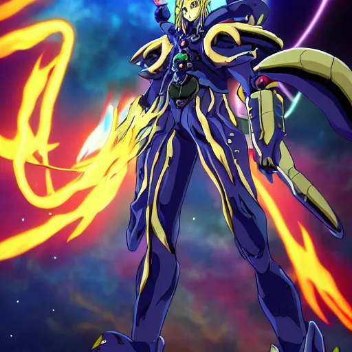 Prompt: Anime of Horrific cosmic abyssal formless creature wielding a powerful planet destroying weapon to pierce the heavens full body portrait , 8k, anime aesthetic, cinematic, dramatic, ominous, symmetrical-H 768