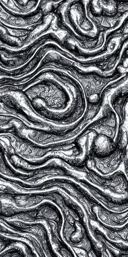 Prompt: a photorealistic render of a 3 d organic water structure, made of liquid metal, c 4 d, made of marble, by ernst haeckel, hyper realistic, plain background, 8 k, volumetric lightning, trending on artstation