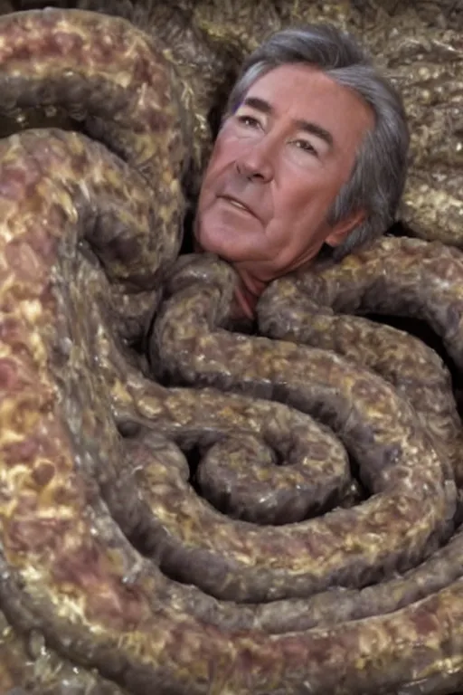 Prompt: randy mantooth crawling inside a giant intestine, 4 k, high definition,