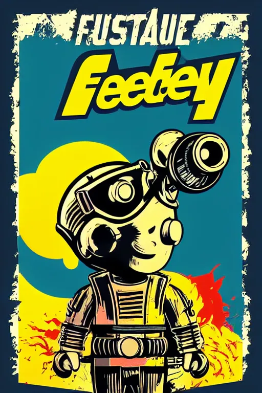 Image similar to fallout 7 6 retro futurist illustration art by butcher billy, sticker, colorful, illustration, highly detailed, simple, smooth and clean vector curves, no jagged lines, vector art, smooth andy warhol style