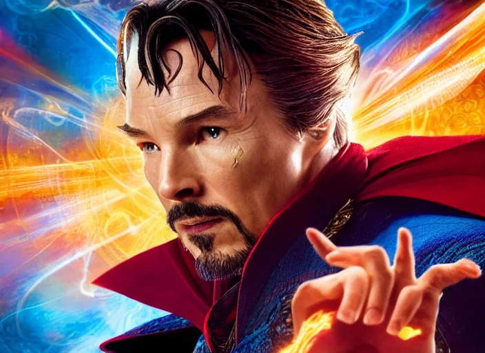 Image similar to A very high resolution image of Doctor Strange from the Marvel poster for the new movie