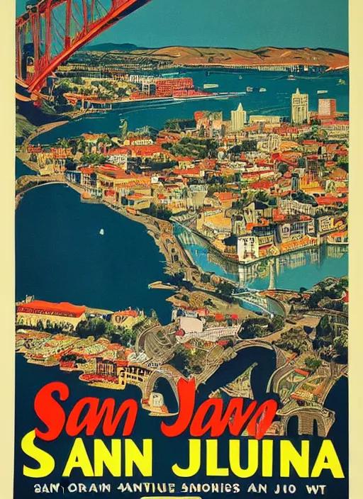 Image similar to vintage travel poster of San Jose