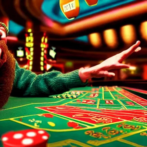 Image similar to photo of cthulhu playing in a casino, realistic, highly - detailed, sharp focus, award - winning