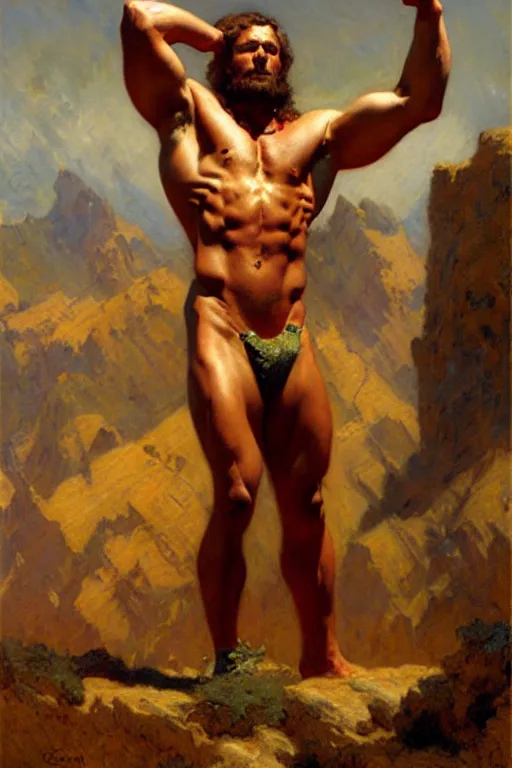 Image similar to muscular gigachad, painting by gaston bussiere, craig mullins, j. c. leyendecker