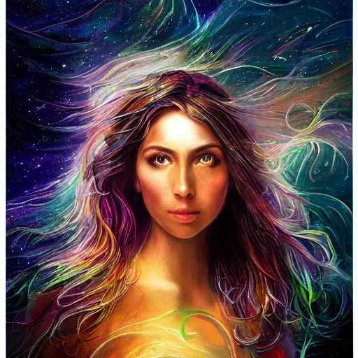 Image similar to portrait stellar Celtic Beauty in primeval waters, dynamic lighting, cinematic, establishing shot, extremely high detail, photo realistic, cinematic lighting, oil painting, intricate line drawings, 8k resolution