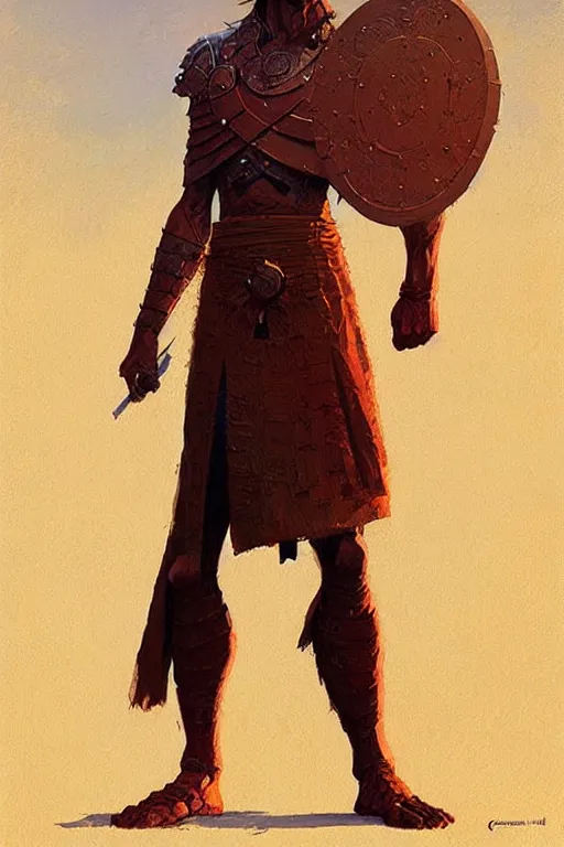Image similar to warrior, male, character design, painting by jean giraud, greg rutkowski