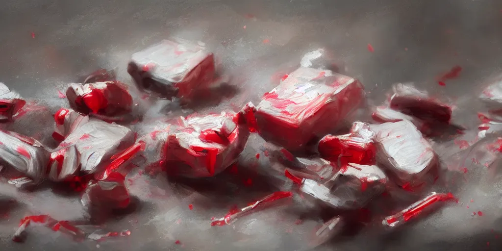 Prompt: peppermint candy, cinematic shot, oil painting by jama jurabaev, extremely detailed, brush hard, artstation, for aaa game, high quality, brush stroke