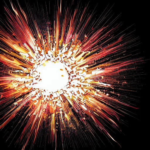 Prompt: explosion, black background, sample, stock image, photoshop, after effects, realistic