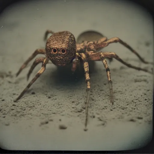 Prompt: a eerie haunting alien spider creature on the moon surface, scary nightmare, polaroid, vintage photo, grainy, damaged, faded, very detailed realistic, 5 0 mm, dslr, hd, 8 k, hasselblad film bokeh, soft light photographed on expired color film