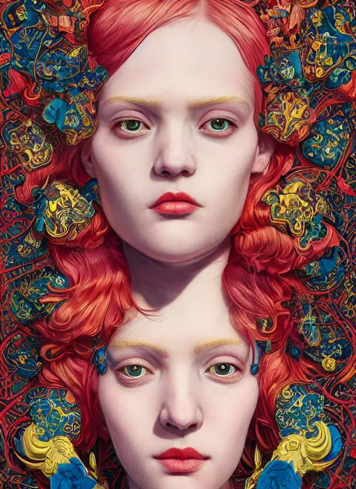 Image similar to fashion portrait :: by Martine Johanna and Simon Stålenhag and Chie Yoshii and Casey Weldon and Guillermo del toro :: ornate, dynamic, particulate, rich colors, intricate, harper's bazaar, elegant, highly detailed, centered, artstation, smooth, sharp focus, octane render, 3d