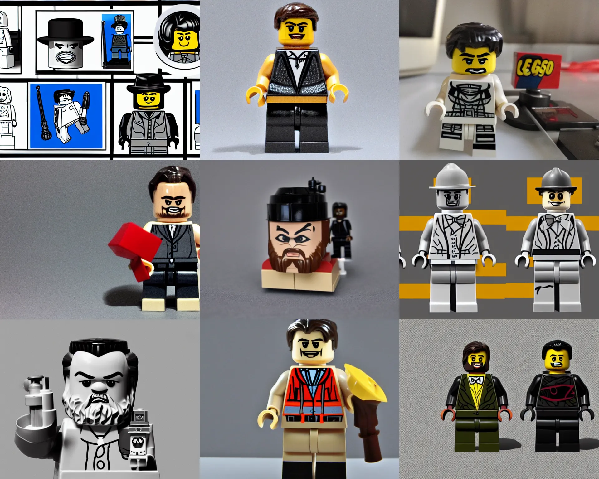 Prompt: orson welles as lego mini figure