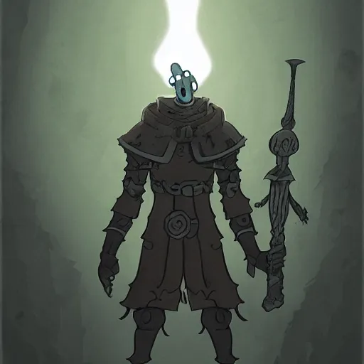 Prompt: squidward as a dark souls boss by Ori Toor