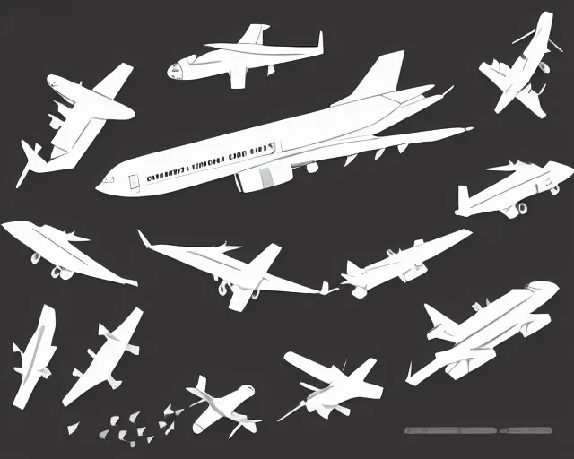 Image similar to airplane whole illustration vector digital art trending on artstation