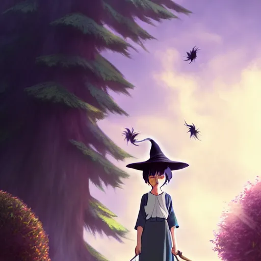 Image similar to A young adult witch with a cottage-core aesthetic, Hayao Miyazaki, character design, fantasy, 8k resolution