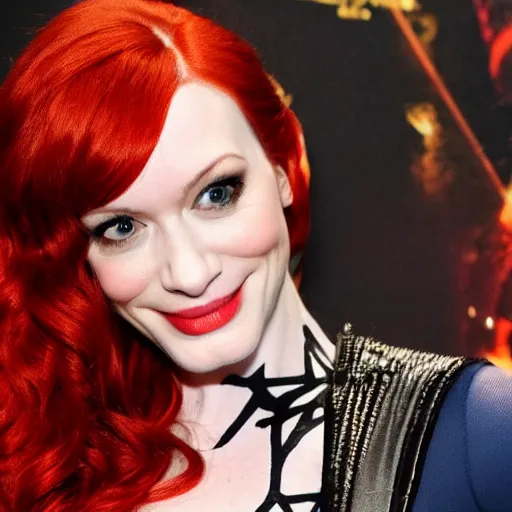 Image similar to christina hendricks as spider woman,