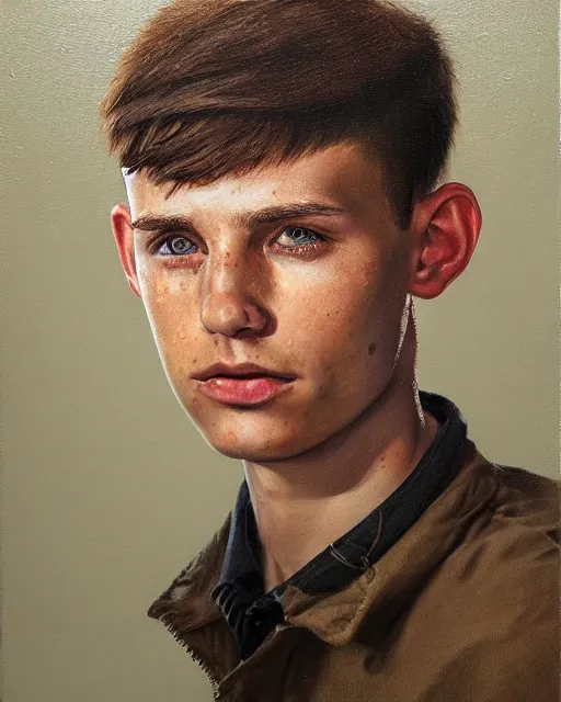 Prompt: portrait of a heroic young man, art by denys tsiperko and bogdan rezunenko, hyperrealism