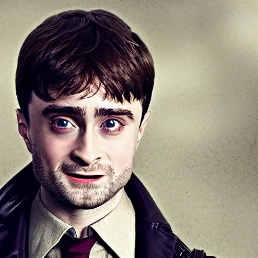 Prompt: Daniel Radcliffe as Dumbledore