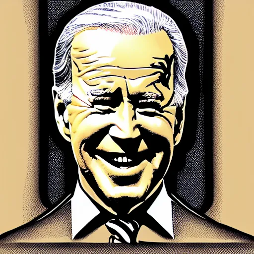 Prompt: Joe Biden in the style of a playing card, illustration, digital art