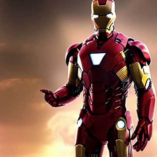 Prompt: Nathan Fillion as Iron Man, 3d ultra realistic