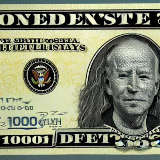 Image similar to Joe Biden on a $100 bill