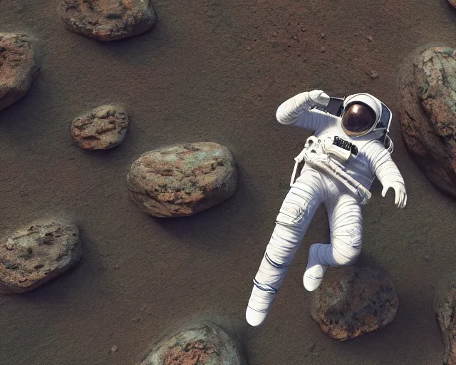 Image similar to astronaut angel exploring an unknown planet of eden. octane render,4k, f32,55mm photography,wide angle