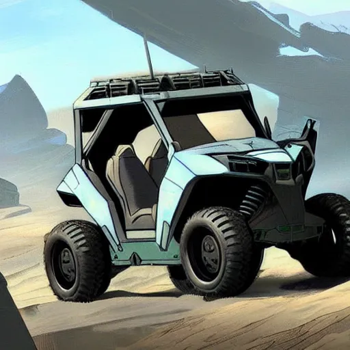 Image similar to concept art blueprint halo new atv vehicles