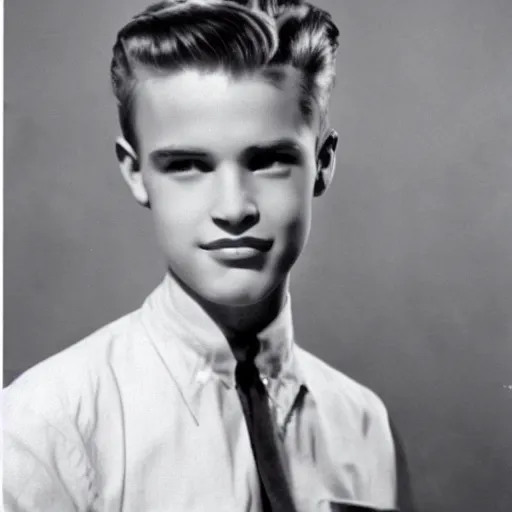 Prompt: a very handsome young man, 1 9 5 0 s,