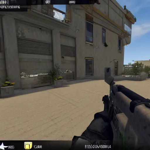 Prompt: csgo screenshot of an ace round on mirage