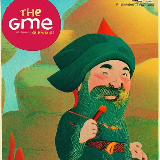 Prompt: cover of the magazine called Gnome in 1995 in the style of Arkhip Kuindzhi