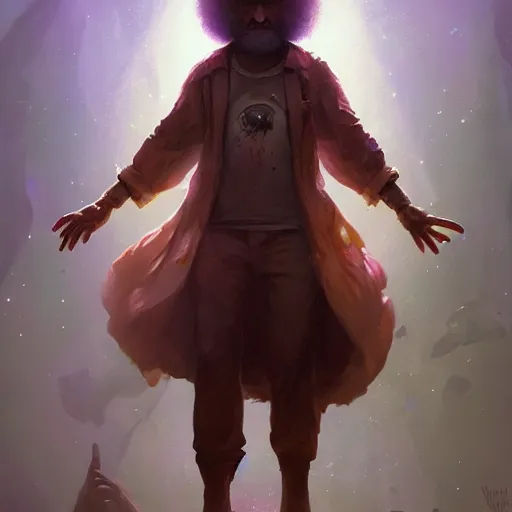 Prompt: dmt machine bob ross, hyperspace, huggy wuggy from poppy playtime video game, fullbody, ultra high detailed, oil painting, greg rutkowski, charlie bowater, yuumei, yanjun cheng, unreal 5, daz, hyperrealistic, octane render, rpg portrait, dynamic lighting, fantasy art, beautiful face