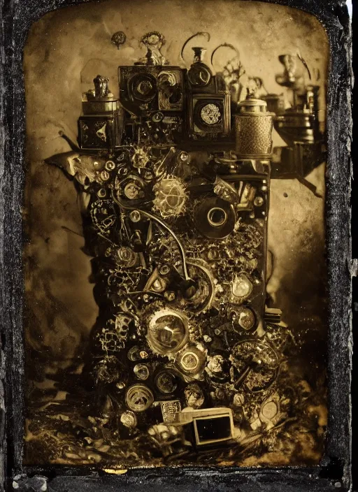 Prompt: old wetplate daguerreotype portrait of the birth of a super hero, explosion of data fragments, fractal, intricate, elegant, highly detailed, parallax, leica, medium format, subsurface scattering, by jheronimus bosch and greg rutkowski and louis jacques mande daguerre