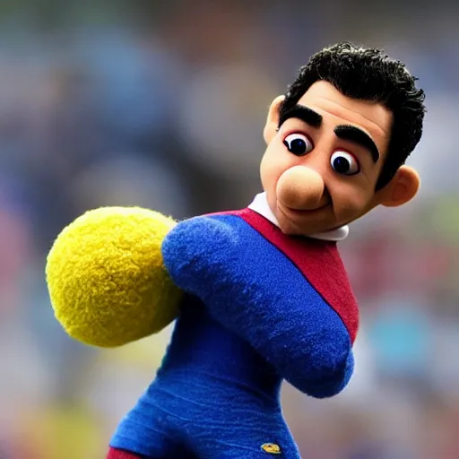 Image similar to xavi hernandez as a muppet